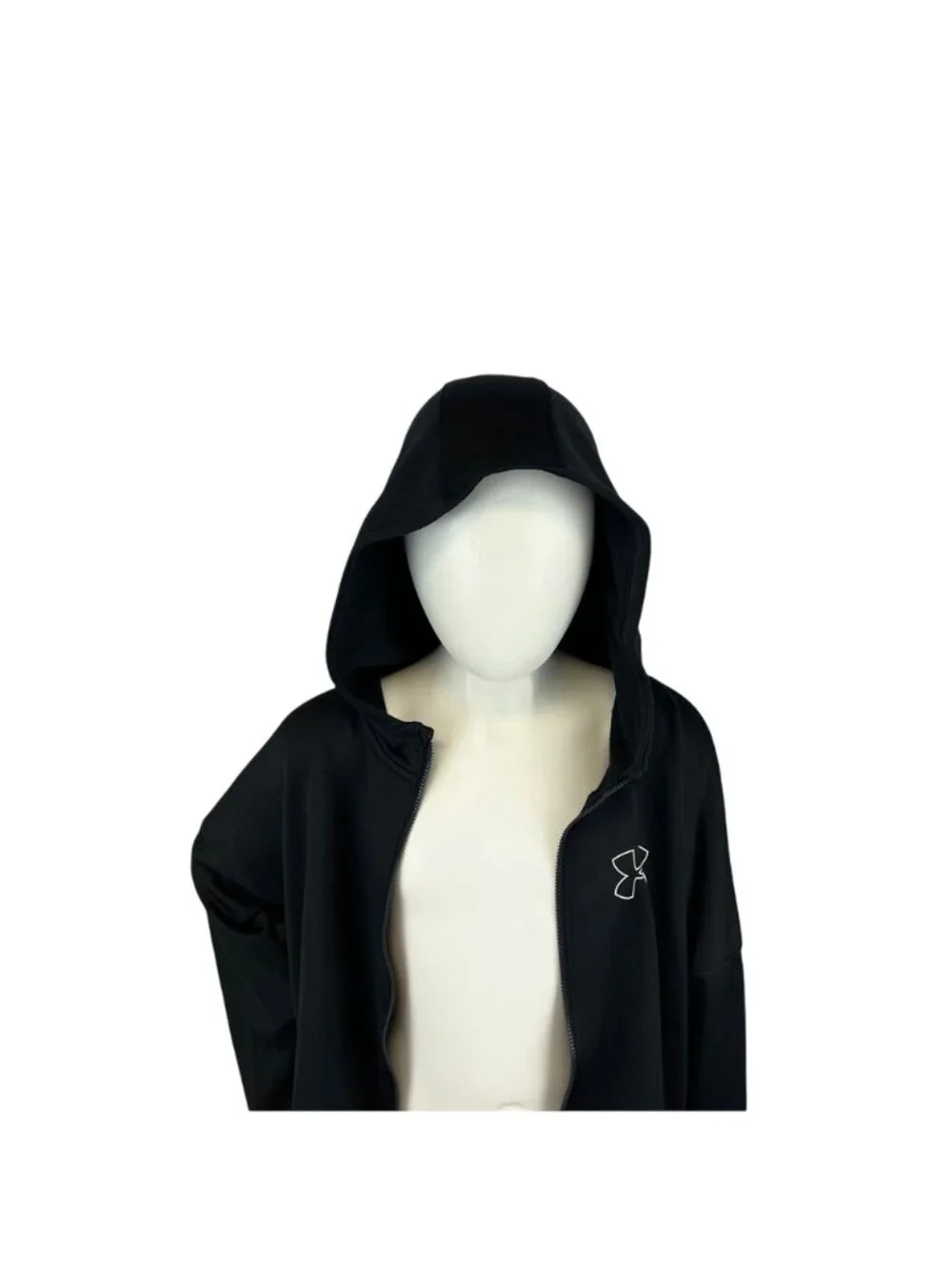 Girl's Under Armour black full zip hoodie size youth large